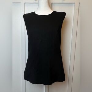 Banana Republic Size 2 Women’s Black Top Shirt Sleeveless Structured Shoulder